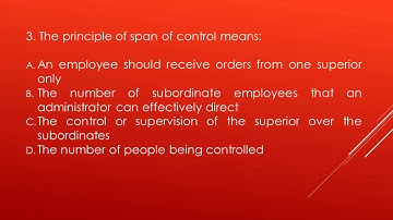 Unity of command span of control hierarchy