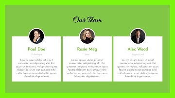 How to create Our Team Section Using HTML and CSS
