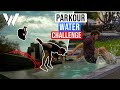 On se defie sur des parkour water challenge  qui ne tombera pas  leau 