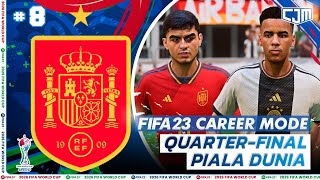 FIFA 23 Spain Career Mode | Spain vs Germany Quarter-Final Piala Dunia 8