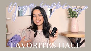 Yoga inspired favorites haul | amazon activewear, beauty, yoga mat review, oracle deck