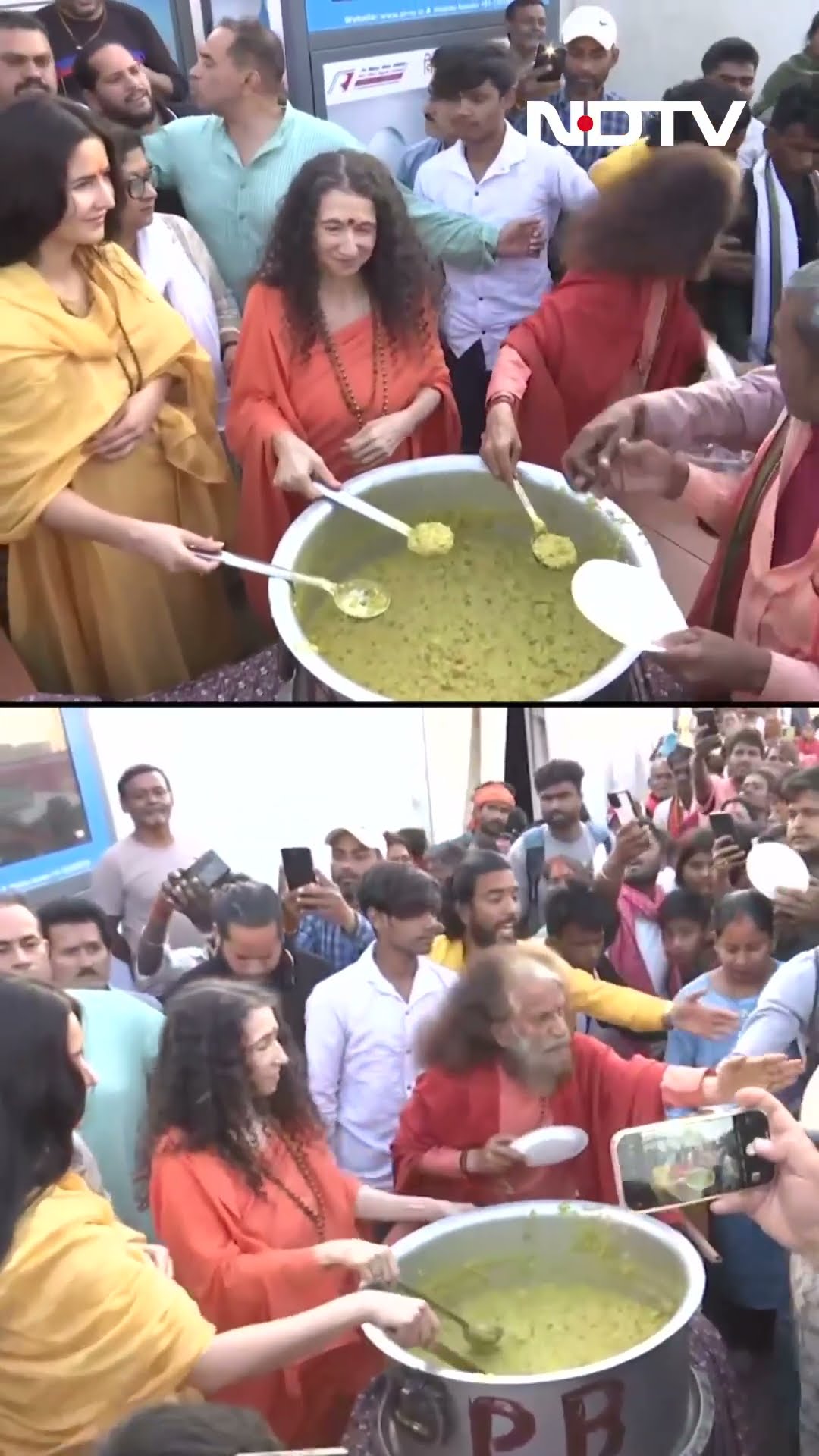 Katrina Kaif Distributes 'Prasad' Among People In Prayagraj At Mahakumbh 2025
