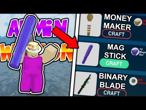 Noob With Mag Stick Trolling Admin Weapon Roblox Booga Booga Youtube - roblox booga booga magnetite stick