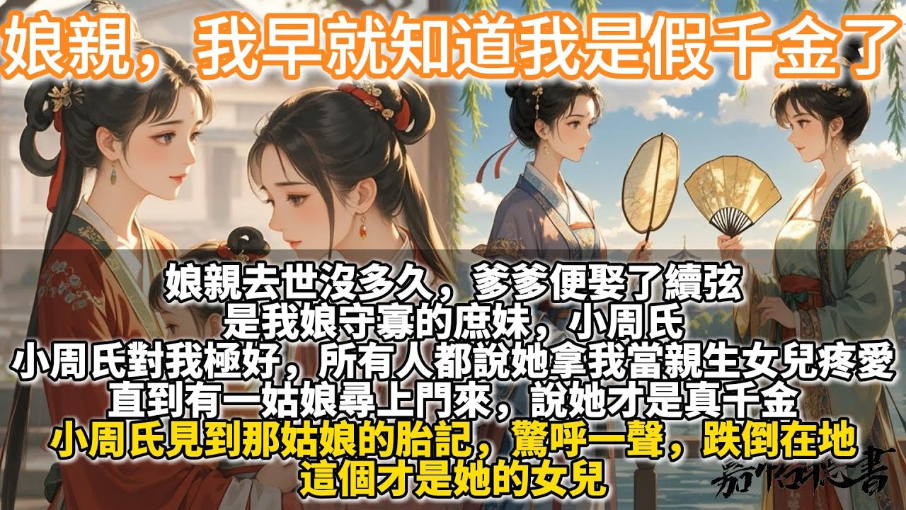 完結不落俗套復仇文：娘親，我早就知道我是假千金了。娘親去世沒多久，爹爹便娶了續弦。 是我娘守寡的庶妹，小周氏。 小周氏對我極好，所有人都說她拿我當親生女兒疼愛。 直到有一姑娘尋上門來，說她才是真千金。