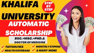 Khalifa University Fully Funded Scholarships 2023 for Bsc. Msc. Ph.D. | How to apply step by step screenshot 1