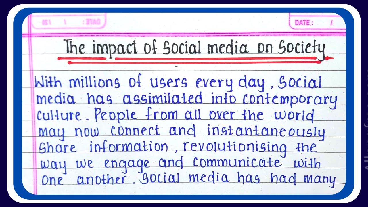 impact of social media on our lives essay