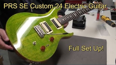 How to Set Up a PRS Electric Guitar - a nice Paul Reed Smith SE Custom 24-08 in Eriza Verde Green!