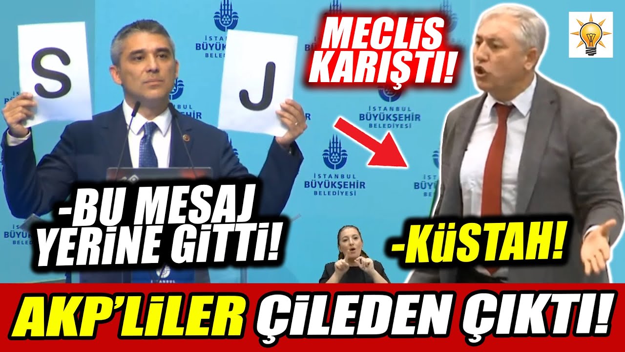 İBB Meclisi karıştı! İnternetçi abi S ve J harflerini gösterdi! AKP'liler çileden çıktı! 