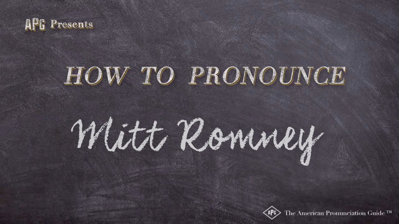 How to Pronounce Mitt Romney (Real Life Examples!)