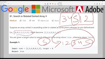 Leetcode 81. Search in Rotated Sorted Array II | Code Walkthrough and question explanation | English