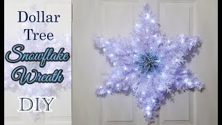 Dollar Tree Snowflake Wreath ❄ DIY 2019