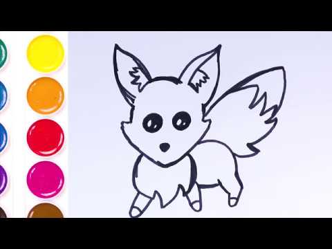 How To Draw a fox/ Как нарисовать лису/ Cómo dibujar una zorra - thptnganamst.edu.vn