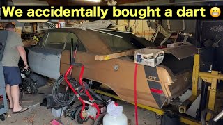 Rescuing our new barn find Dodge Dart! 
