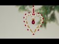 DIY beaded heart Christmas ornaments | Christmas decoration ideas 2019 | Beads art