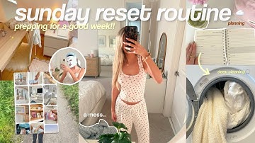 SUNDAY RESET ROUTINE☁️ deep cleaning, productive, self care + recharging