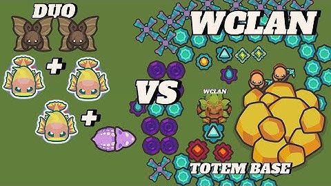 Taming.io - 3 Fish + 2 rock fairy and mauve Raid on WCLAN Totem base