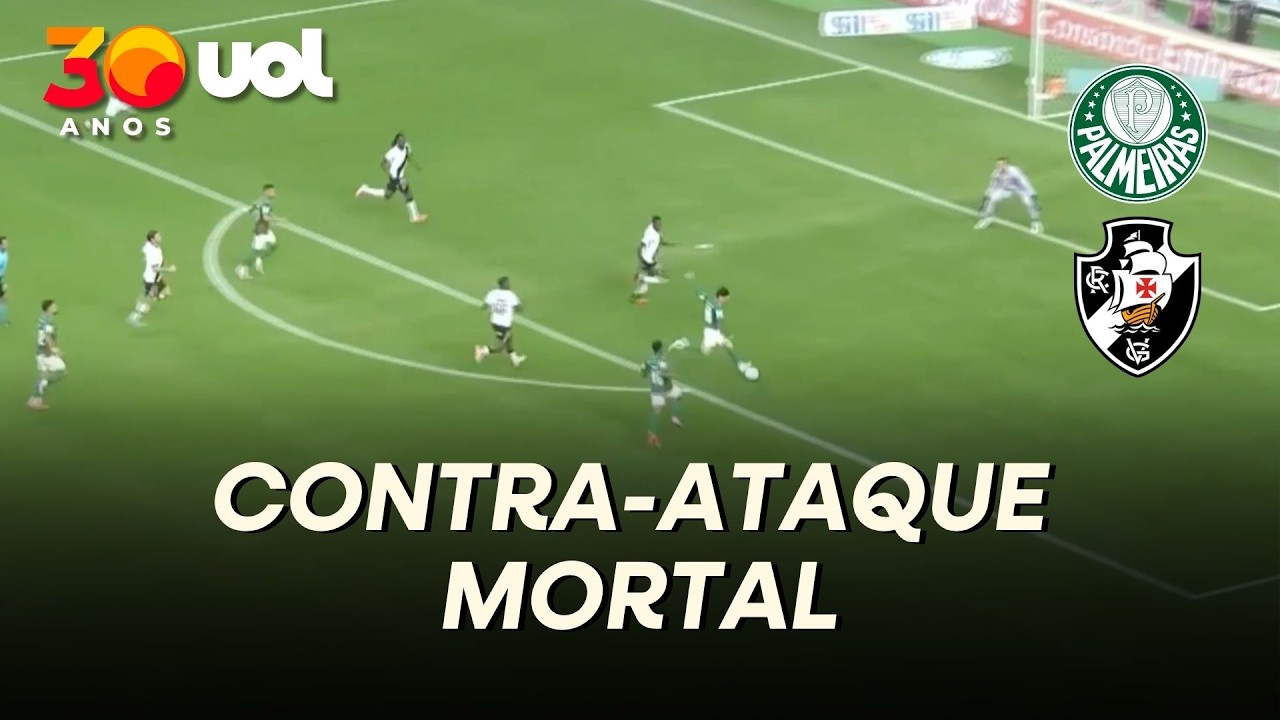 PALMEIRAS CONSEGUE CONTRA-ATAQUE DE MANUAL E MAURÍCIO FAZ O TERCEIRO CONTRA O VASCO