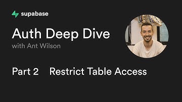 Supabase Auth Deep Dive Part 2: Restrict Table Access