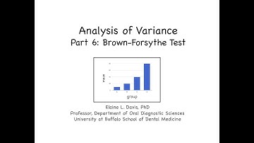 ANOVA part 6: Brown-Forsythe robust test