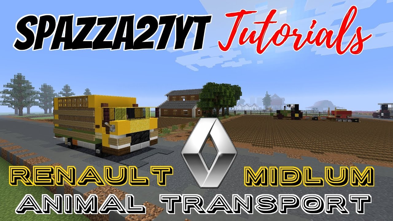 Minecraft Renault Midlum Truck Animal Transport Tutorial YouTube