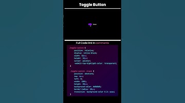 Create Toggle Button using HTML CSS