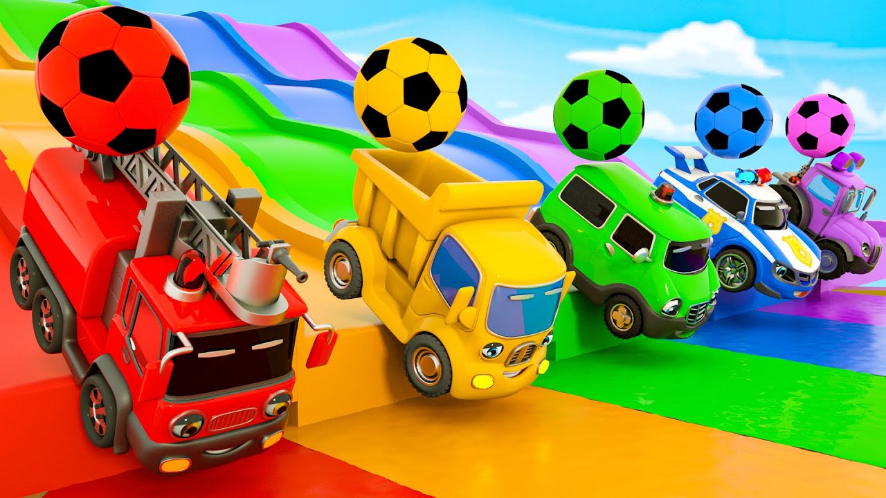 Colors with Preschool Toy Train and Color Balls - Shapes \u0026 Colors Collection for Children