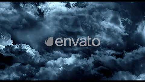 Flying Through Abstract Dark Night Thunder Clouds with Lightning Strikes  [Video Hive]