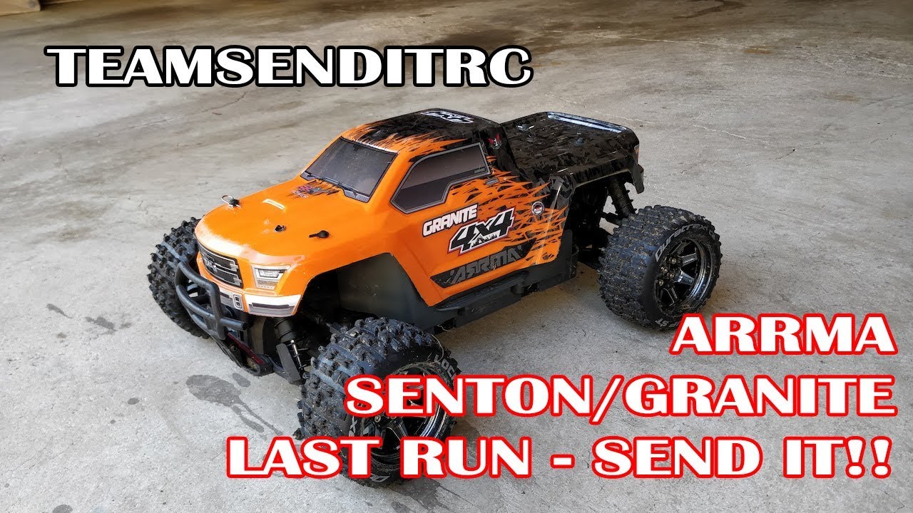 TeamSendItRC: RC Truck Arrma Senton / Granite 3S Last Run SEND IT!!!
