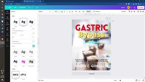 How to make a Gastric Bypass Cookbook Kindle Ebook Cover with Canva