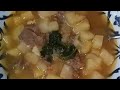 Caldito de papas con carne y sopita