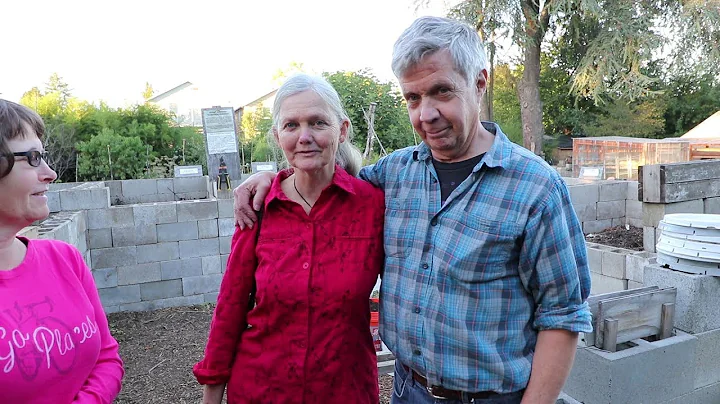 Diane Emerson and Michael Laurie visit the ecovill...