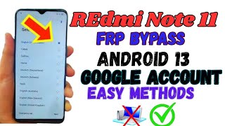 Redmi Note 11 FRP Bypass (HyperOS) Without PC | Google Account Unlock 2026 [No Apps Needed]