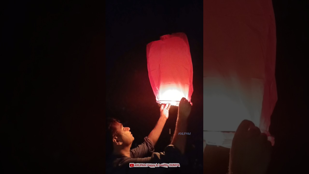 How to Fly Sky Lamp #lantern #skylamp #howto #fly #happydiwali #diwali #festival #deepavali #shorts
