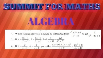 ADDITION AND SUBTRACTION OF RATIONAL EXPRESSIONS|| 10TH MATHS|| EX 3.6 SUM NO.4 ,5 ,6