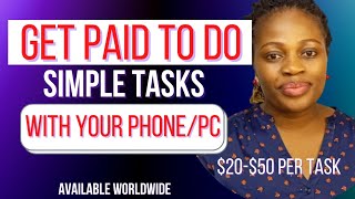 Get Paid To Do Simple Tasks Online With Your Phone Or Laptop | Make Money Online From Home 2022 screenshot 1