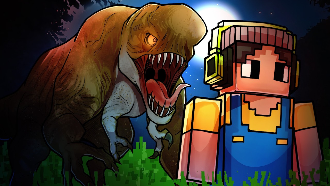 Sobreviví a DINOSAURIOS TERRORIFICOS en minecraft