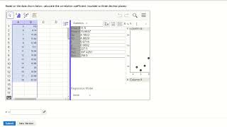 Using GeoGebra to find correlation coefficient