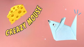 How To Make a Mouse With Paper | Easy Origami Paper Mouse | Crafts For Kids