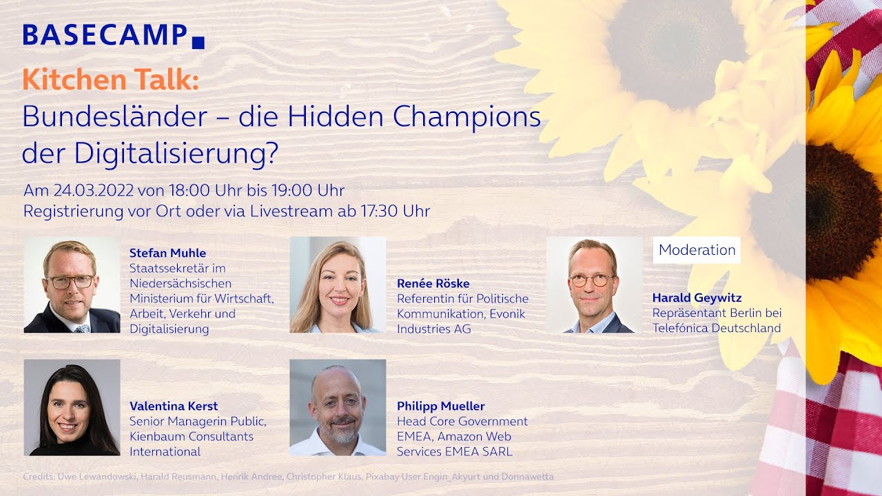 BASECAMP Kitchen Talk: Bundesländer – die Hidden Champions der Digitalisierung?