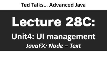 CSCI2120 - Lecture 28C  Unit4-UI - JavaFX - Text