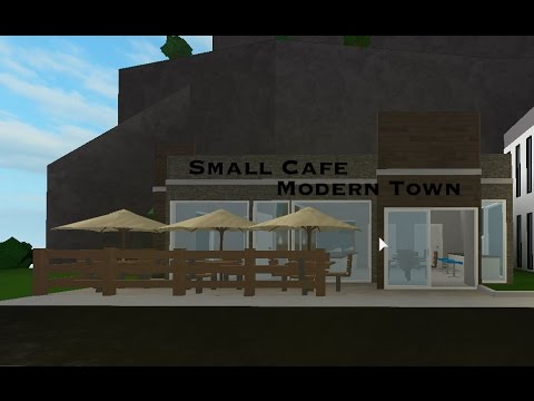 Bloxburg Speedbuild Small Cafe Modern Town Finale Part 4 Youtube