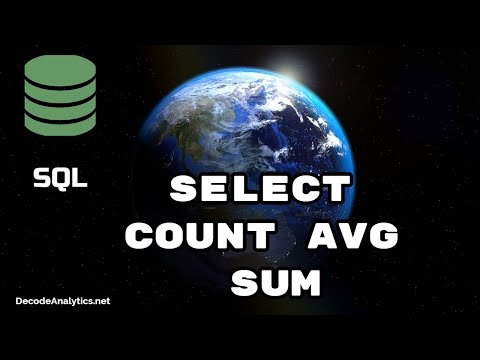 SQL Count Avg Sum