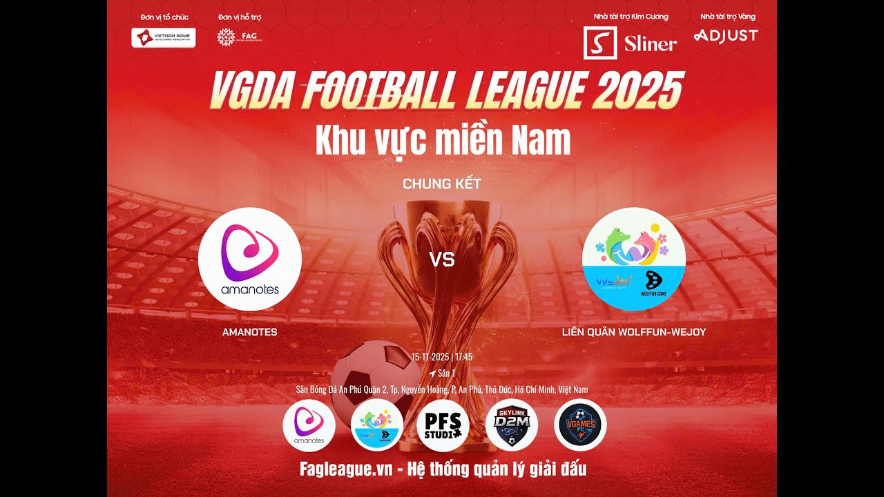 🎬 FullMatch: Amanotes -vs- LQ Woffun - Wejoy | Chung kết - VGDA FOOTBALL LEAGUE 2025 - KV Miền Nam