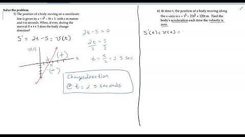 Applications of Derivatives with Particle Motion