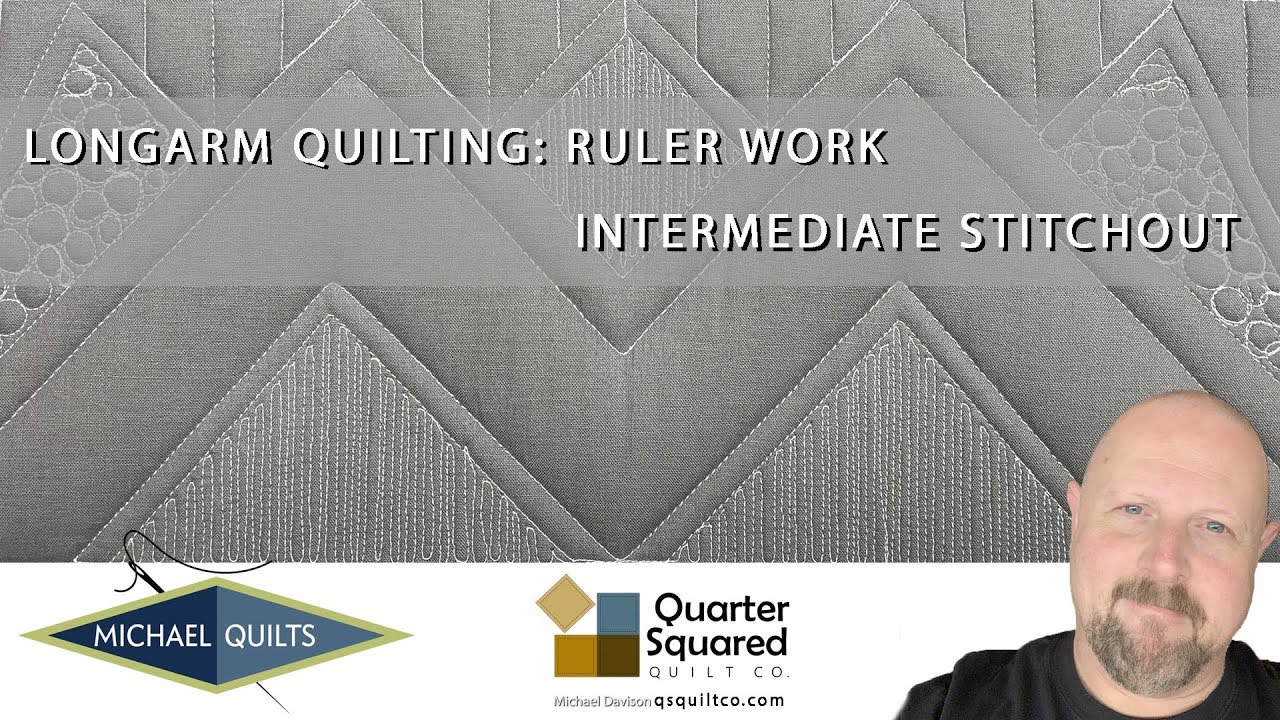LONGARM MACHINE QUILTING - Intermediate Ruler Work Stitchout
