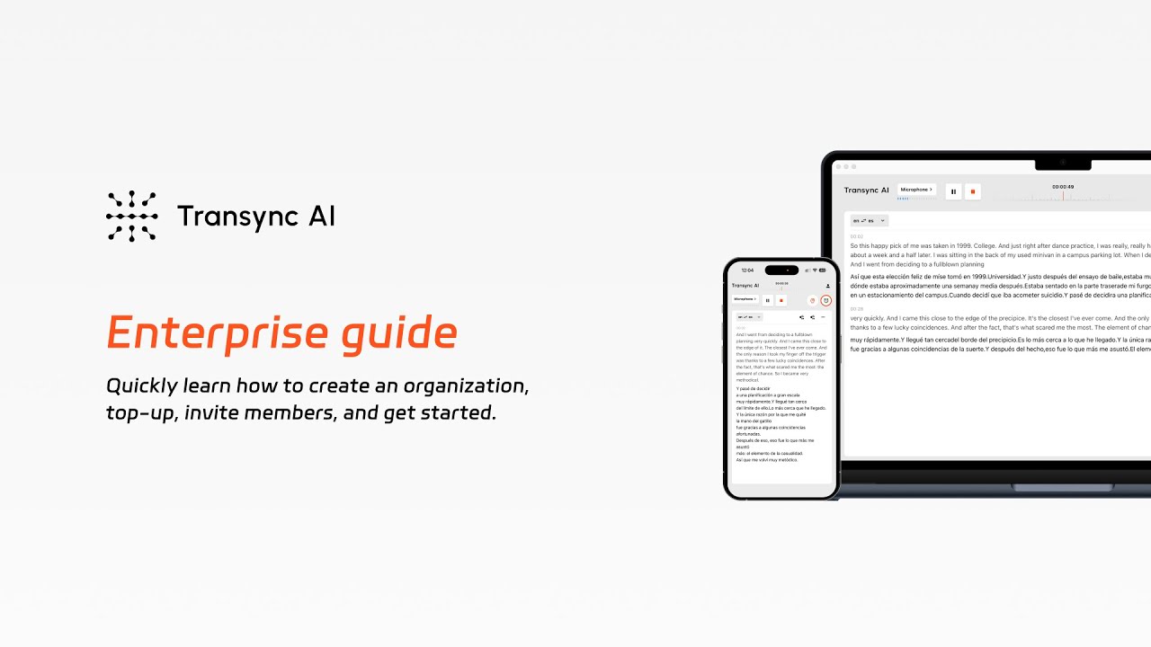 Transync AI Enterprise Walkthrough: Create, Join, and Admin Controls ...