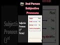 3rd Person, Subjective Pronouns