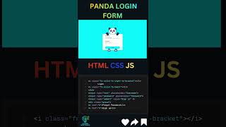 🐼 Panda Reacts to Your Login! | HTML CSS JS Project 😍  | Learn New Things  #coding #webdesign #css