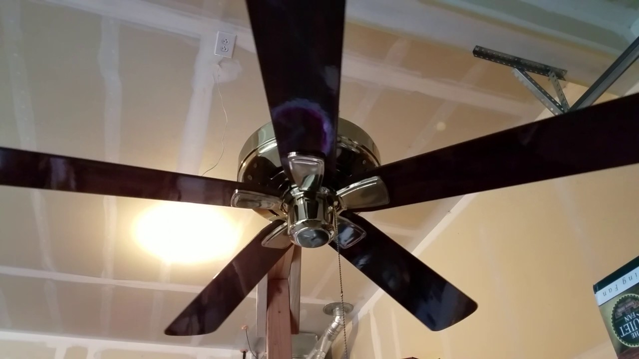 Bright Brass Hunter Infiniti 52 Ceiling Fan Youtube