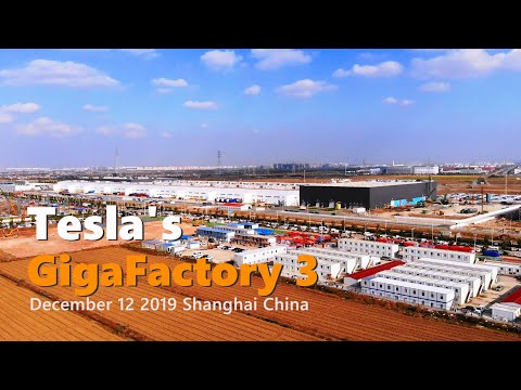 (Dec 12 2019）Tesla Gigafactory 3 in Shanghai Construction Update 4K 上海特斯拉超级工厂3 建造进度更新